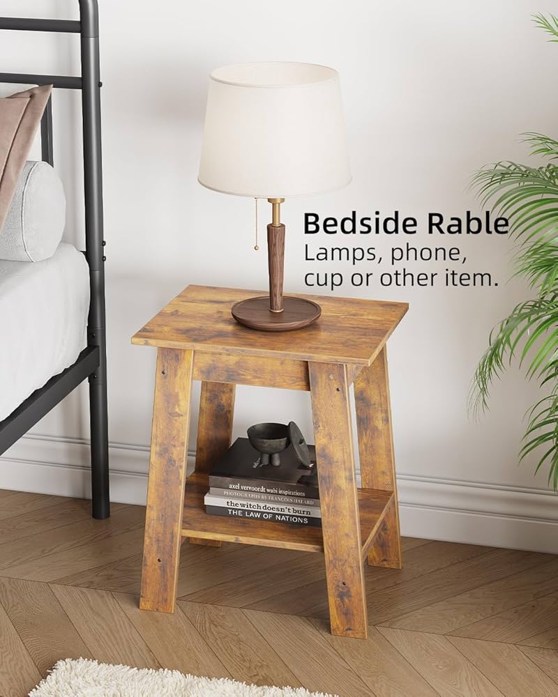Amazon.com: GAOMON Side Table, 2-Tier End Table with Lower